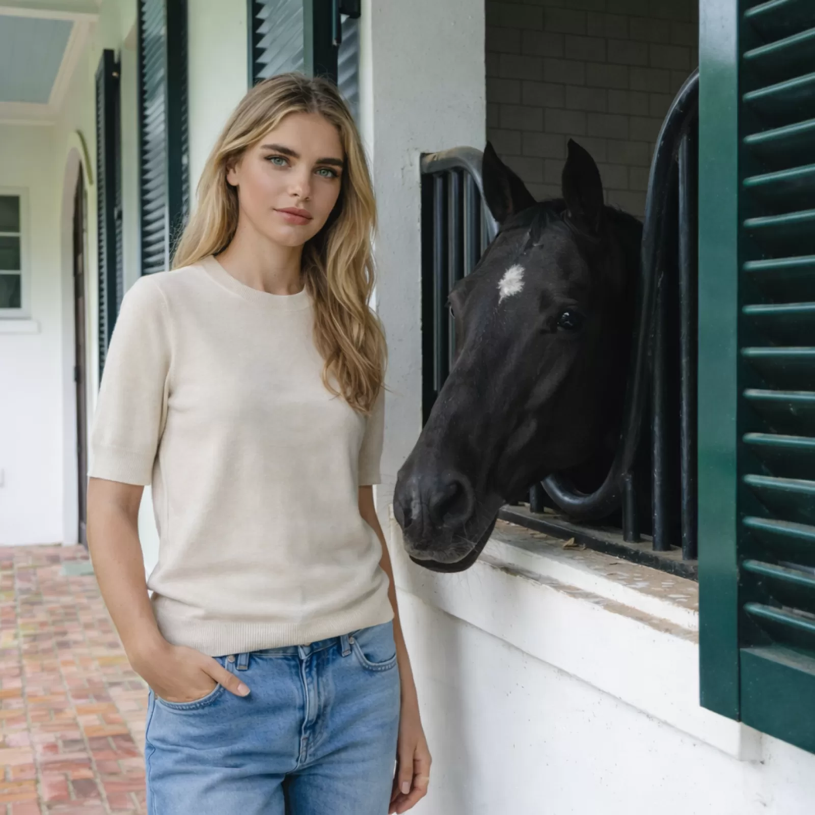 Cashmere T-Shirt Light Beige Cashmere T-Shirt Light Beige